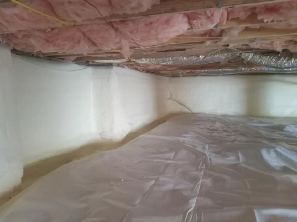Crawl space encapsulation with closed-cell spray foam for Attic Insulation in Woodlake